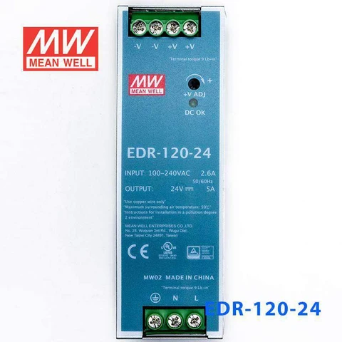 منبع تغذیه ریلی 24 ولت 5 آمپر مینول مدل EDR-120-24 - تصویر 3