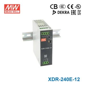 منبع تغذیه ریلی 12 ولت 20 آمپر مین‌ول مدل XDR-240E-12