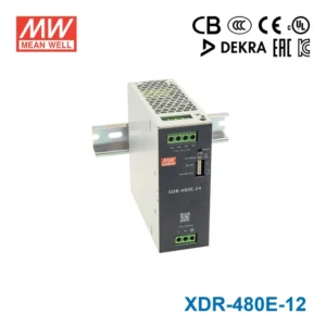 منبع تغذیه ریلی 12 ولت 30 آمپر مین‌ول مدل XDR-480E-12