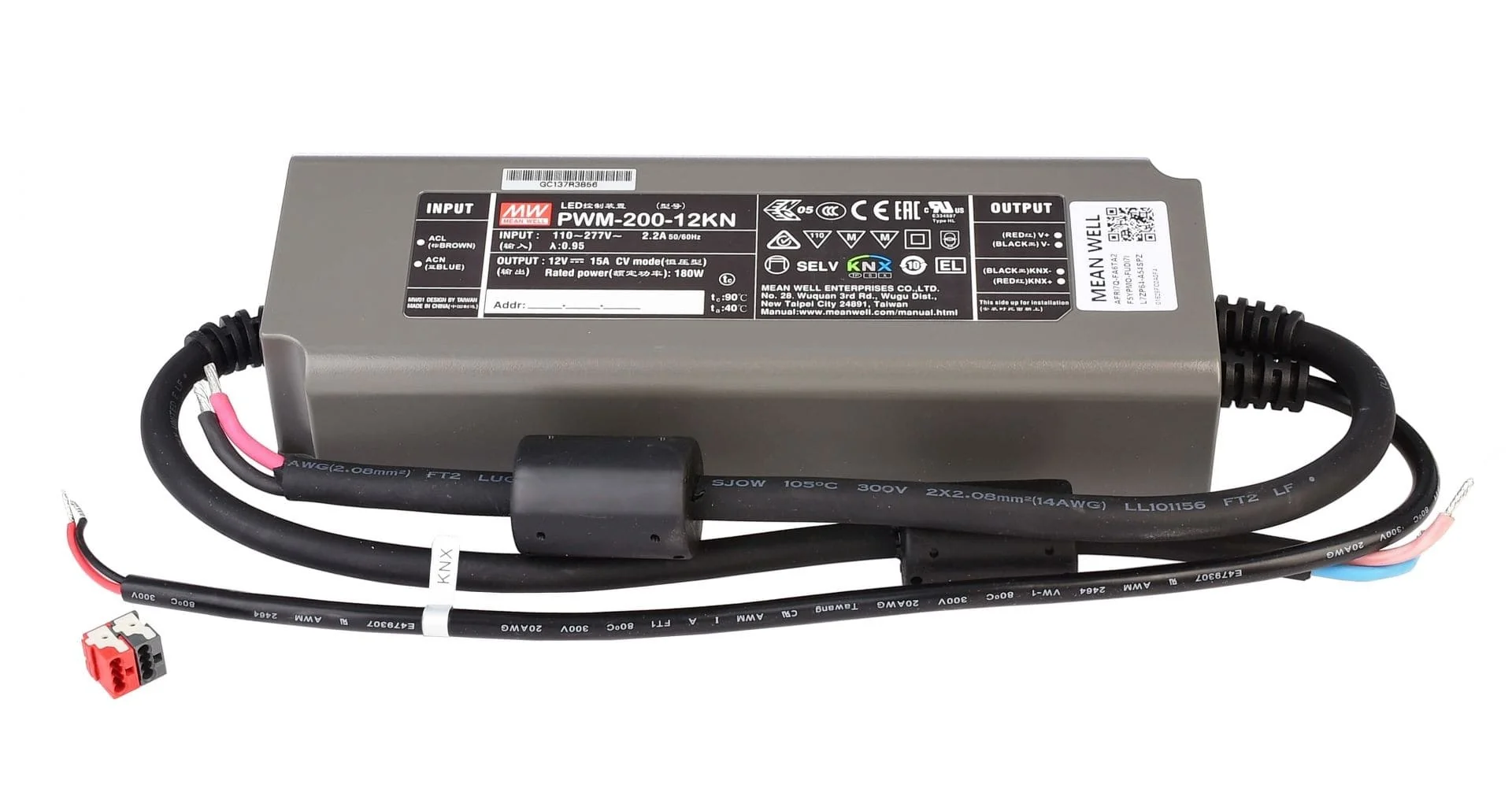 درایور الایدی KNX ولتاژ ثابت 12 ولت مینول مدل PWM-200-12KN