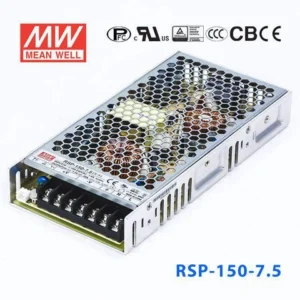 منبع تغذیه 7.5 ولت 20 آمپر مینول مدل RSP-150-7.5