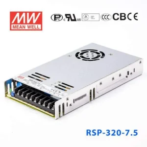 منبع تغذیه 7.5 ولت 40 آمپر مینول مدل RSP-320-7.5